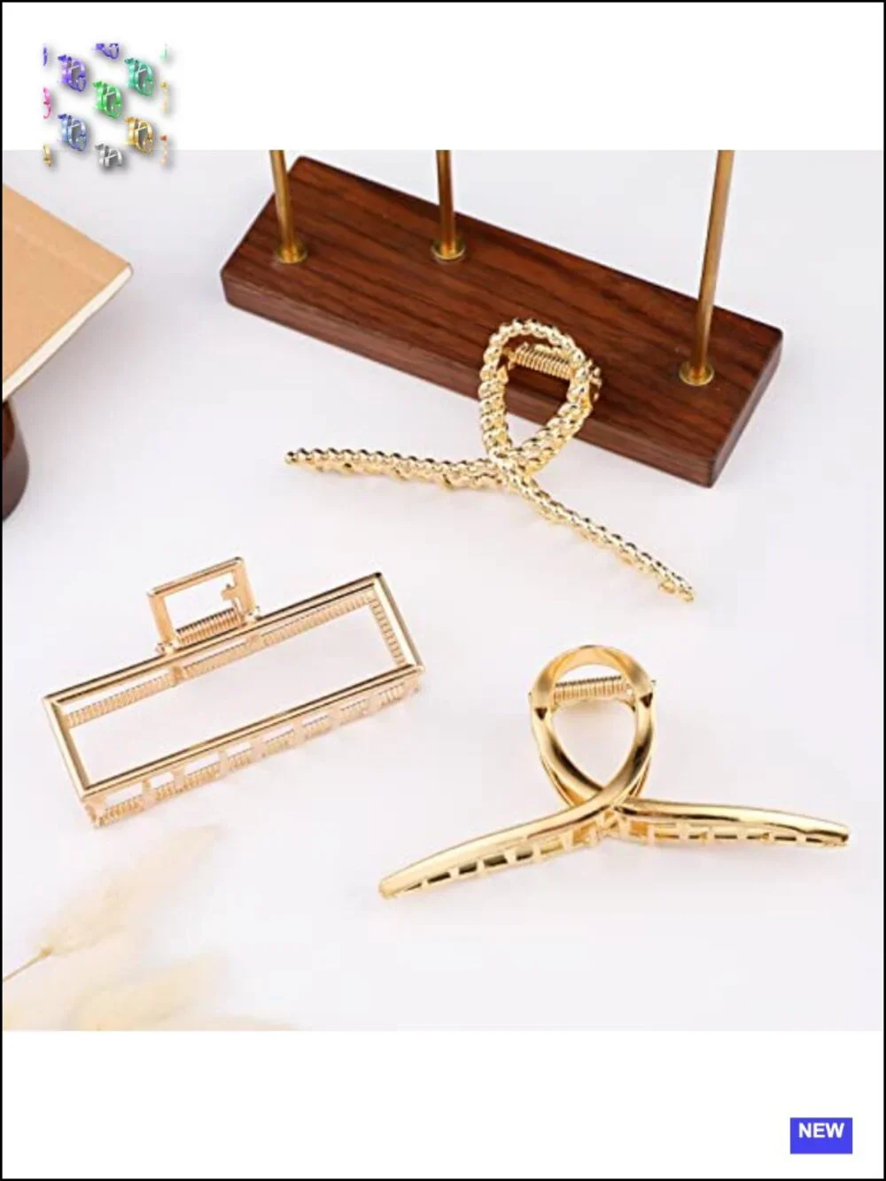 3 Large Metal Claw Clips for Thick Hair, Non-Slip Strong Hold Hair Accessories